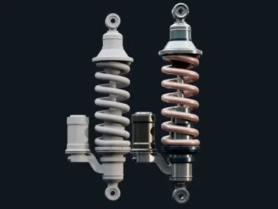 Sport shock absorber Low-poly 3D model