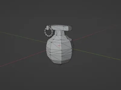 Low-poly hand grenade 3d model Low-poly 3D model