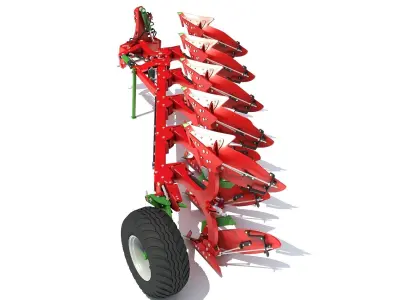 Semi Mounted Plough 3D model