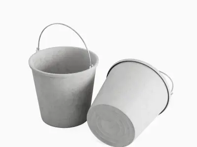 Industrial Plastic Bucket C 04 3D model