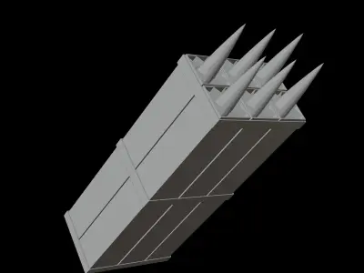 Manufacture and 3D modeling of a rocket 3D blender Low-poly 3D model