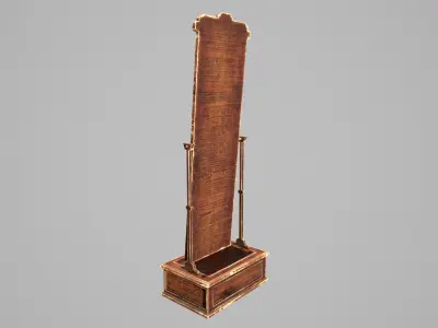 Antique Victorian Mirror Cabinet 3d Model Low-poly 3D model