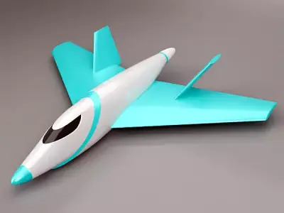 Delta wing aircraft concept Free 3D print model purchase