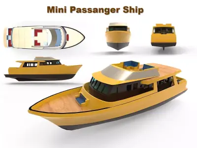Mini passanger ship C 3D model