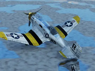 P-100 Avenger generic WW2 fighter - FREE Free low-poly 3D model