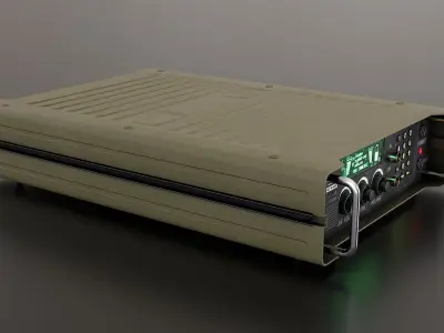 Military Radio Communication Device Low-poly 3D model