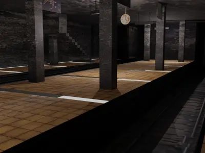 Metro Station Low-poly 3D model buy