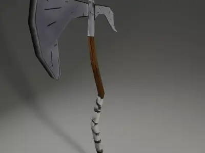 Low Poly War Axe Low-poly 3D model