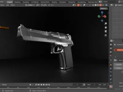 Desert Eagle 50AE Pistol 3D model