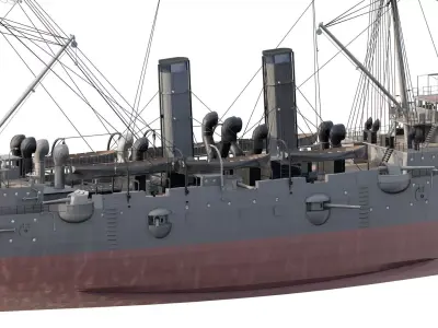 LATE 1800S ROYAL NAVY  CRUISER 3D model