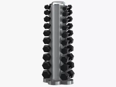 Dumbbell Rack 02 3D model