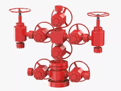 Oil Wellhead Collection 02 3D model