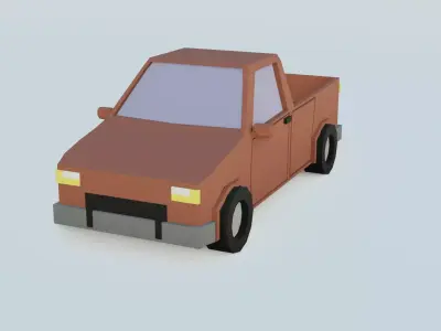 car 6 jeep low poly Free 3D model