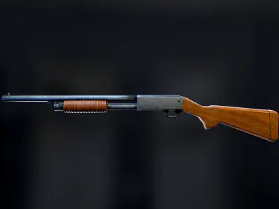 M37 Shotgun Free low-poly 3D model