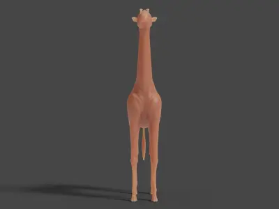 3D Giraffe Sculpture Model 3D model