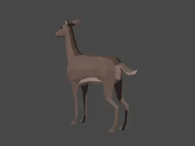 Deer Low Poly Low-poly 3D model