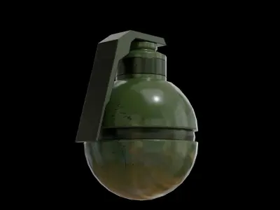 Grenade Low Poly Model Low-poly 3D model