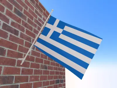 Flag of Greece 3D model
