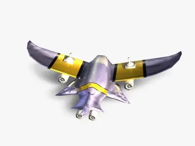 Space Ship1 Low-poly 3D model