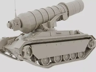 Tracked Heavy Rocket Artillery Vehicle for 3D print 3D model
