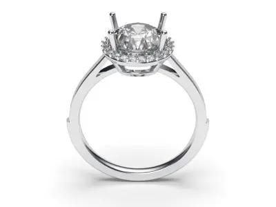 solitaire with ring sizes  9 part S99 3D print model