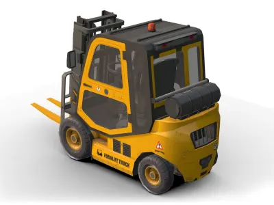 Forklift Truck Low-poly 3D model buy