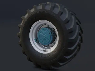 Dual wheels for tractor T-150K in the collection Free low-poly 3D model