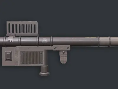 Rocket Launcher Game Ready 3   Low-poly 3D model