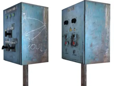 Panel boxes electrical and oxygen 3D model