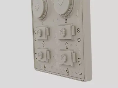 Industrial Machine Control Button Panel for 3D print 3D model