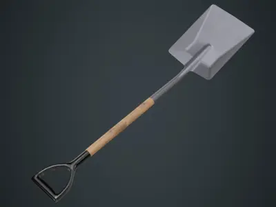 Spade 1A Low-poly 3D model