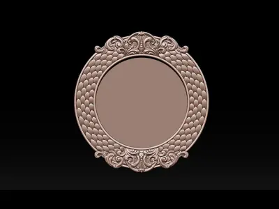 3D Frame - Wood Carving STL Model for CNC Router 3D print model shop