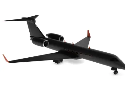 Regional Aircraft Low-poly 3D model