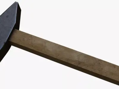 Hammer Low-poly 3D model 30