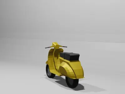  Vespa Scooter low-poly 3D Model Low-poly 3D model 3D model