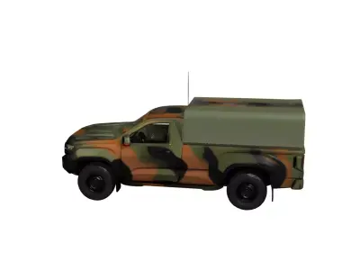 Generic Military Pickup 3D Model Tactical Utility Vehicle 01 3D model