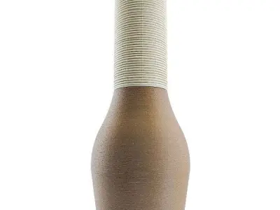 Two-part textured bottle vase 2 3D print model