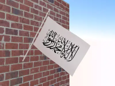Flag of the Afghanistan 3D model