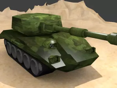 Tank Low-poly 3D model army Low-poly 3D model