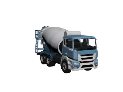 Generic Concrete Mixer Truck Construction Cement Transport 01 3D model