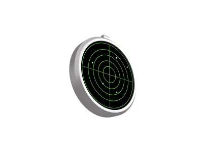 Radar v1 002 Low-poly 3D model
