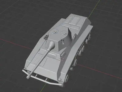  PUMA  Sd Kfz 234 2  1943 Low-poly 3D model