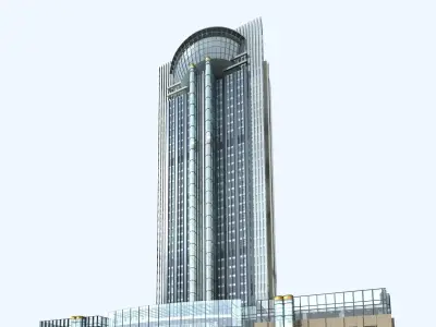 Hotel Building 3D model 47