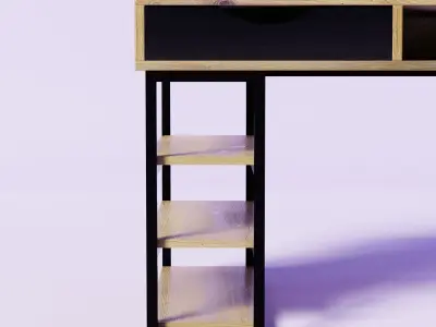 Industrial Desk Free 3D model