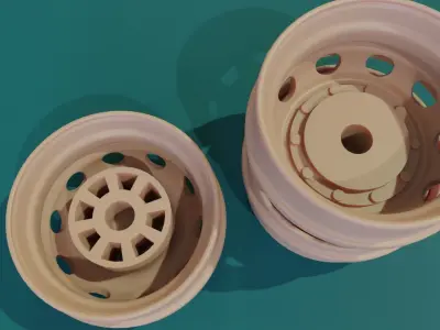 Truck Wheels print ready 3D print model