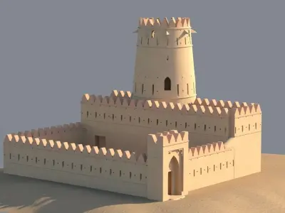Arab Fort Low-poly 3D model purchase