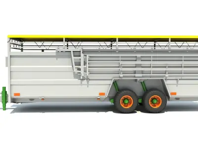 Cattle Animal Transporter Trailer 3D model