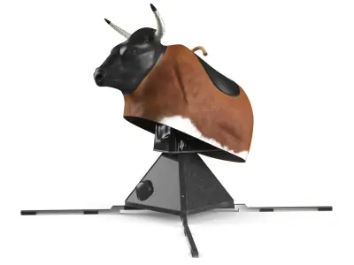 Mechanical Rodeo Bull with Steel Stabilizer Case Rigged for Maya 3D model