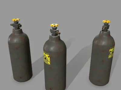 Propane Tank Low-poly 3D model 15