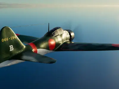 A6M5 Zero fighter 3d model 3D model
